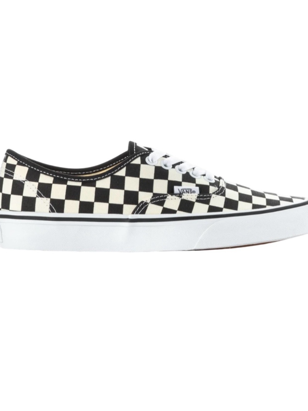 Vans Authentic Checkerboard Low Top Sneaker - Black/Cream